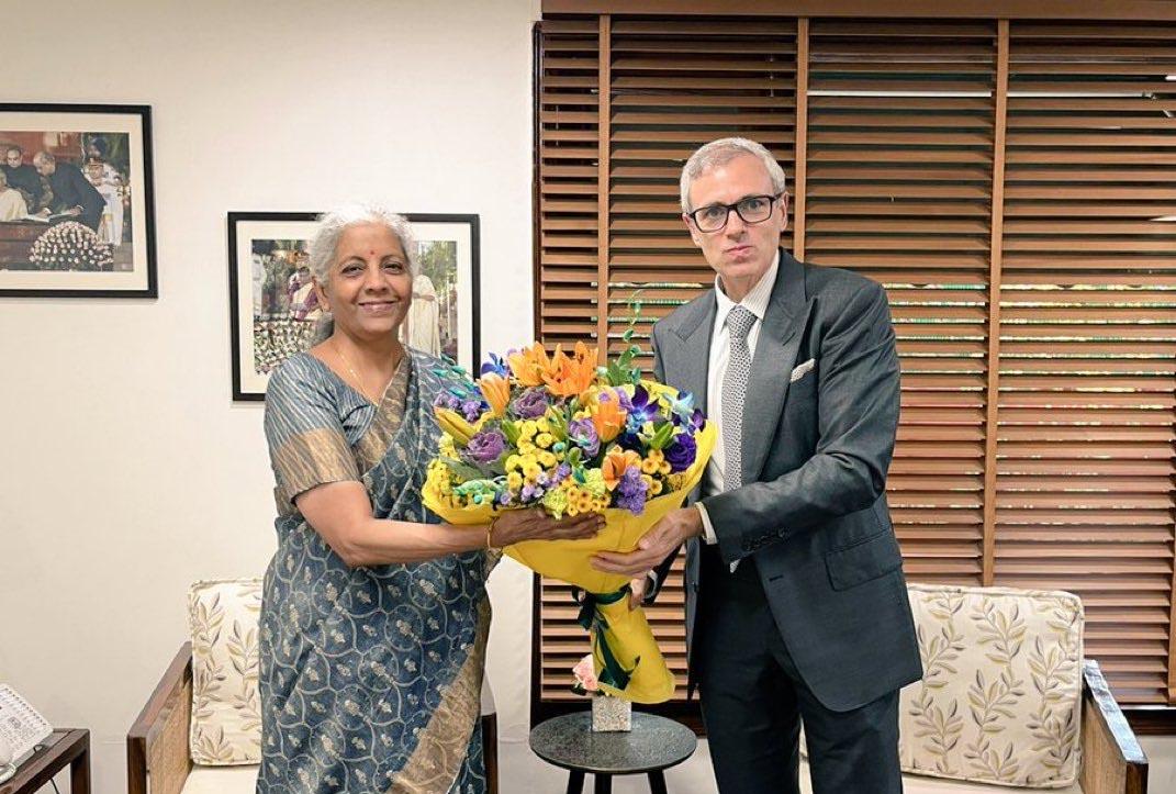 Chief Minister Omar Abdullah Calls On FM Nirmala Sitharaman